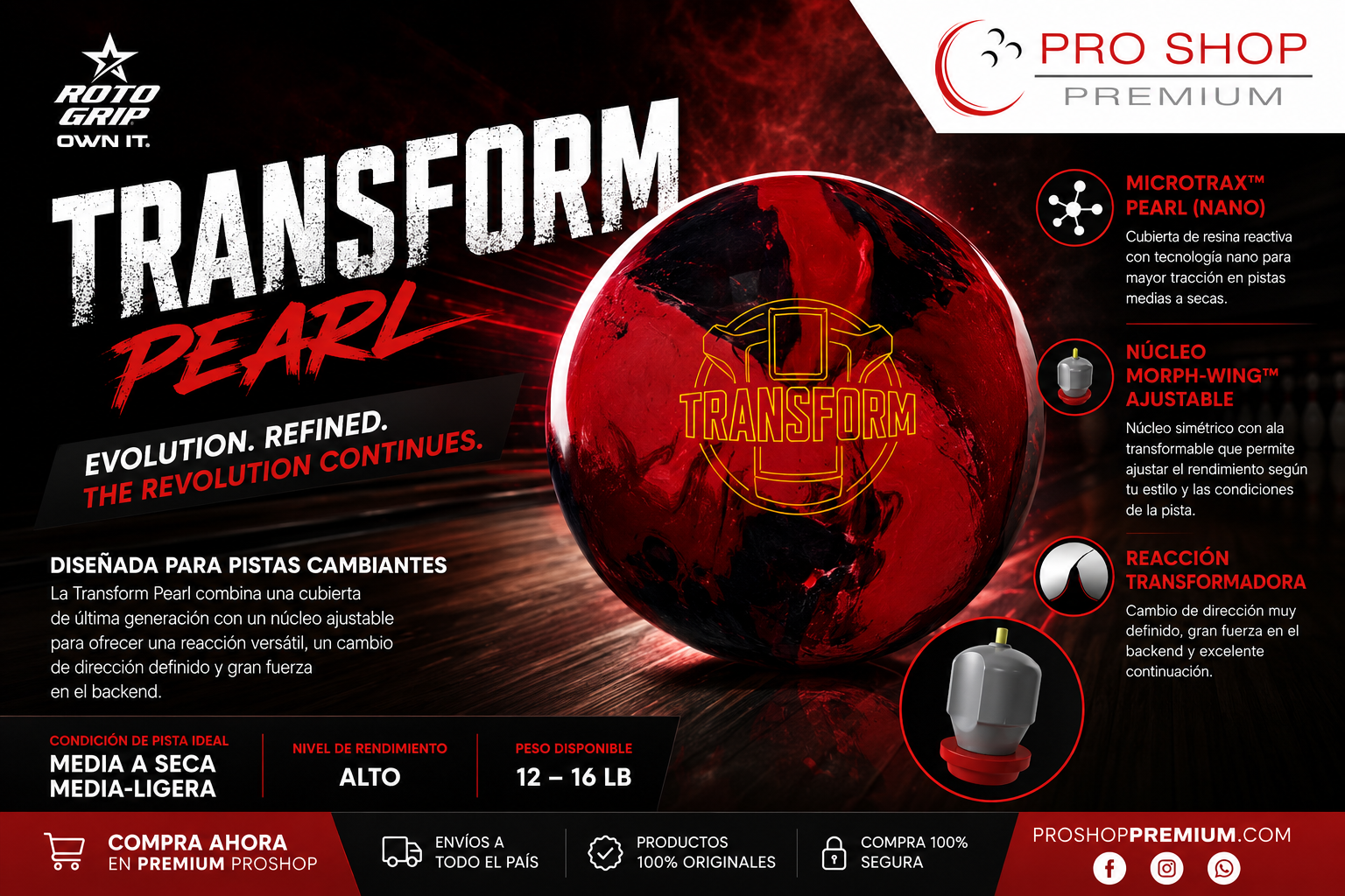 ROTO GRIP TRANSFORM PEARL 2 83973